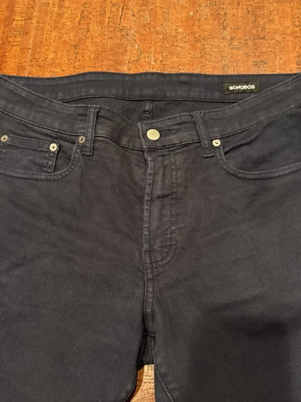 Bonobos Men’s 35X32 Slim Fit Straight Jeans Blue Stretch Denim